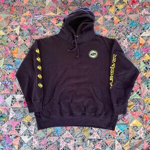 QUIKSILVER Men's Golden Record Kangaroo Pockets Hoodie Navy Blue Size XL